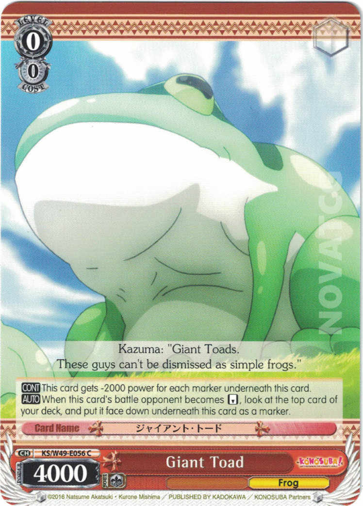 Ks W49 E056 Giant Toad Novatcg