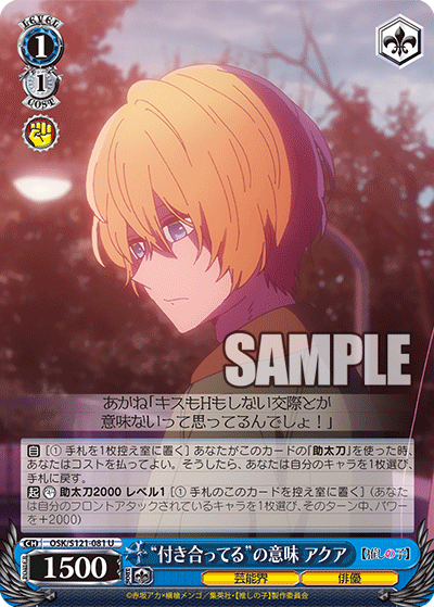 OSK/S121-081 “付き合ってる”の意味 アクア